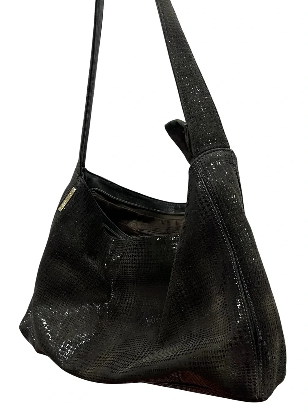 Marco Bucciani Made in Italy dark green leather sparkle Hobo Shoulder Bag